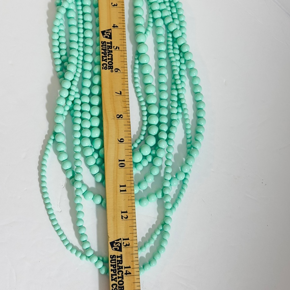 Y2k‎ Retro Multi-strand turquoise beaded necklace and earring set - Picture 3 of 5